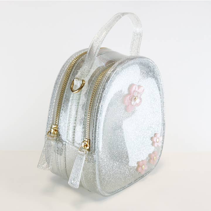 Doe a Dear - Wholesale Crossbody Bag - Kids - B3930F Floral Motifs Jelly Purse