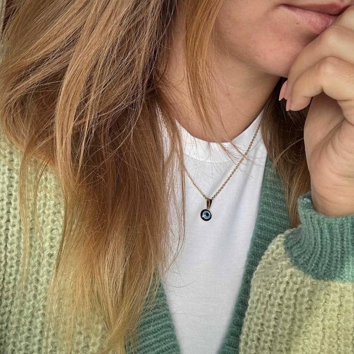 LilAryenne | Jewelry & Suncatchers – Engroshandel Halskæde med vedhæng – Lille onde øje halskæde