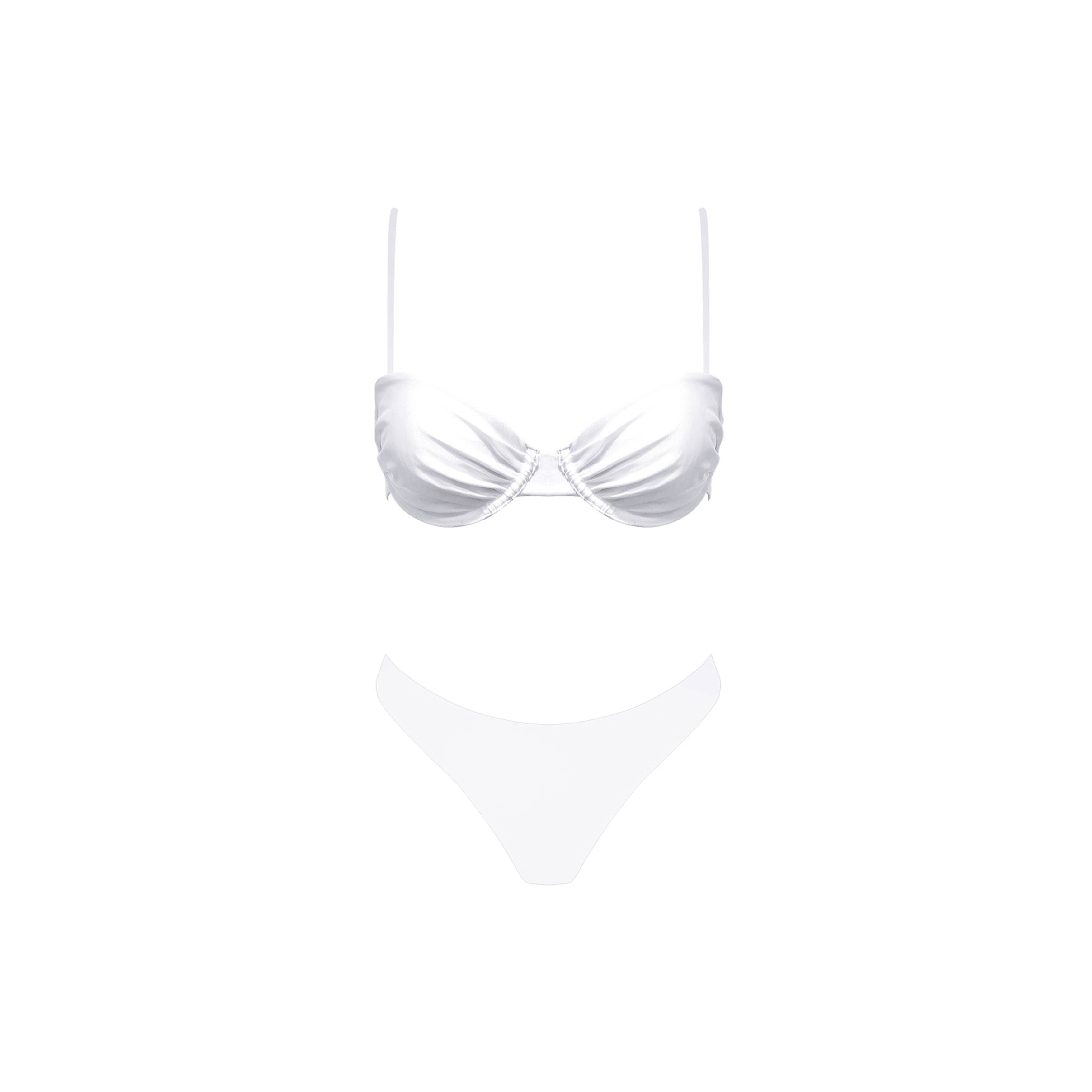 White Lorenzo Bikini Set for wholesale on Faire8