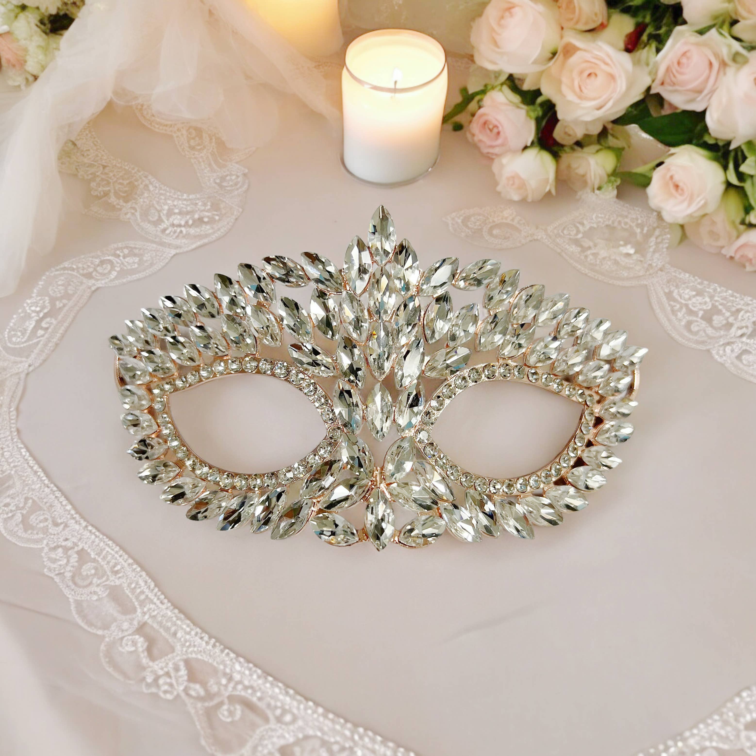 Happy Dream Gifts - Wholesale Costume - Women's - Gold Mask, Cosplay Mask, Crystal Mask, Masquerade Ball Mask5