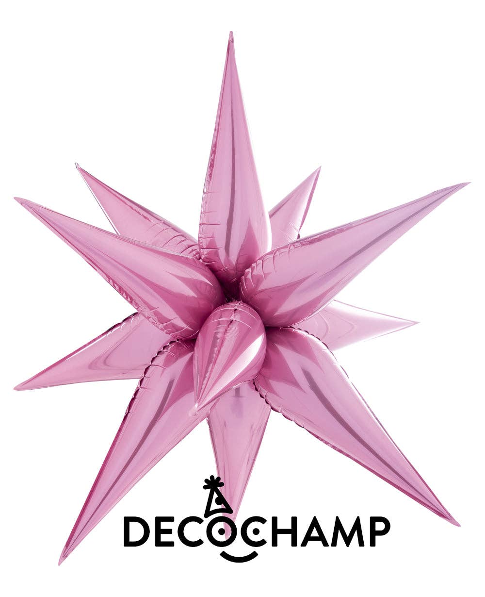 THE BALLOON HUB - Wholesale Balloon - DecoChamp Starburst 3D Foil Balloon - 26 in. (Choose Color)8
