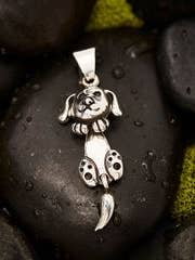 Sterling sølv hund vedhæng for engroshandel hos Moda Designs