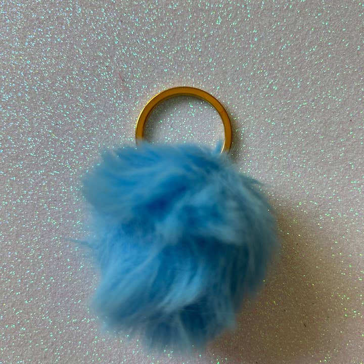 Puppies & Pom Poms - Wholesale Pet collar charm – Cat/dog - Mixed colours - Mini PomPom Keyrings - (without clips)9