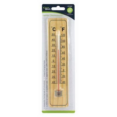 Rinkit Ltd – Großhandel Gartenwerkzeug – Green Blade Gartenthermometer aus Holz, 22 cm0