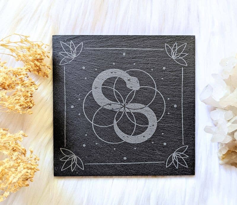 Goddess Provisions - Wholesale Meditation supplies - Infinite Magic Altar Tile - Slate, Ritual Tool, Altar, Spell