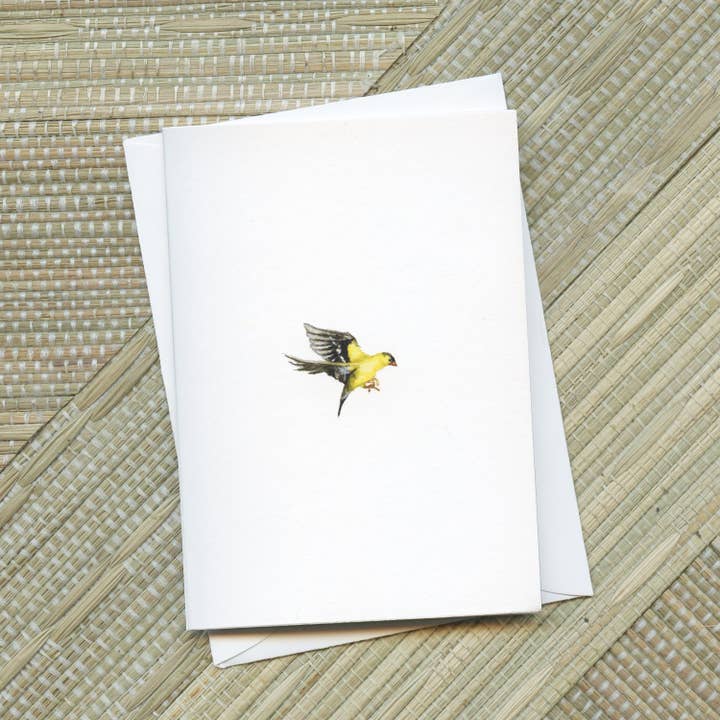Carte de vœux « American Goldfinch » pour la vente par Paintings For Hummingbirds