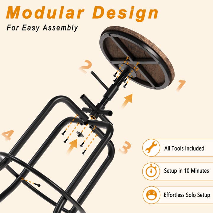 39F Inc. - Vente Accessoires de sport - Tabouret de bar réglable – Parfait pour les bars de musique live et l'extérieur5