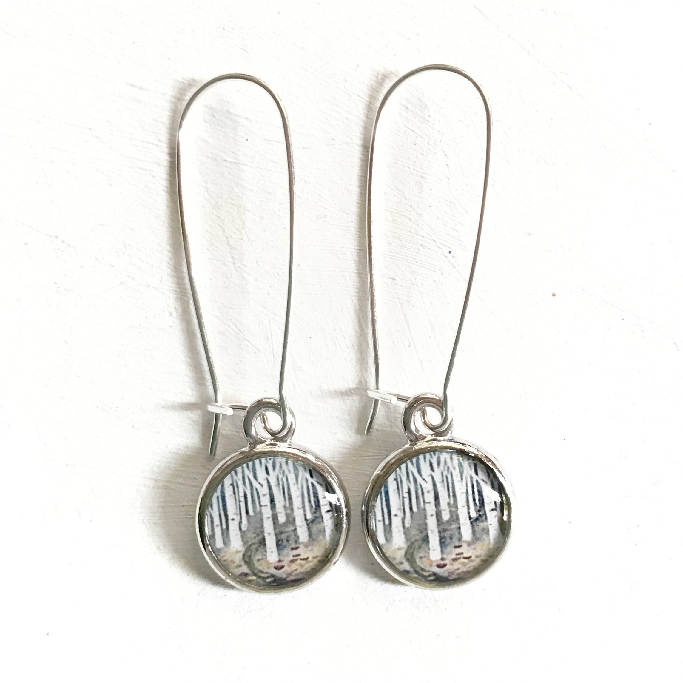 Seed and Sky - Wholesale Dangle Earrings - Birch Forest Silver Earring1