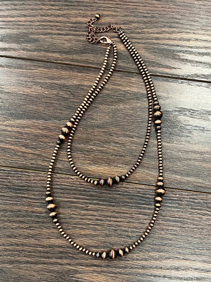 736536, Håndlavet 22" Kobber Navajo Perlehalskæde for engroshandel hos ISAC Trading Inc