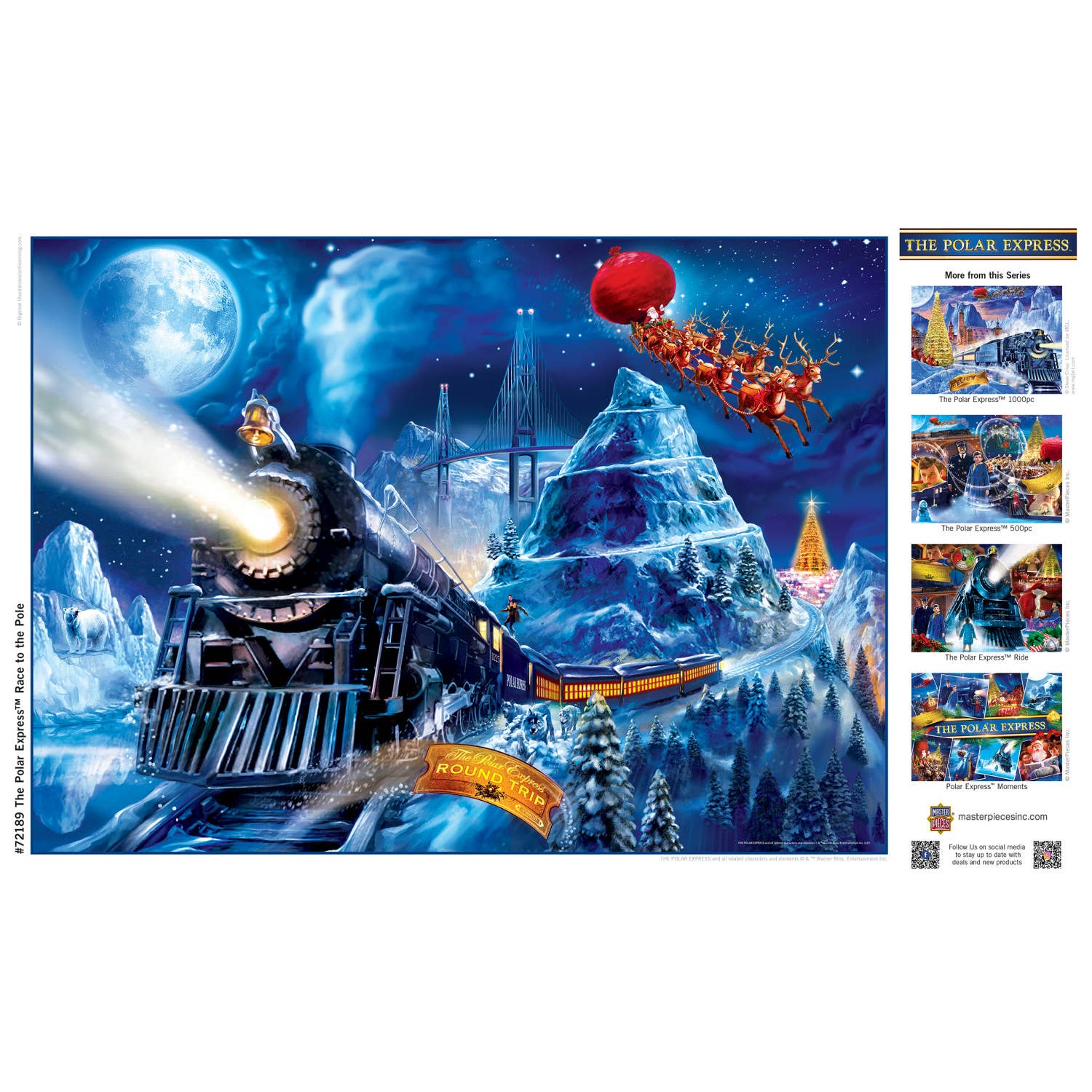 Masterpieces Puzzles - Wholesale Puzzle - Adult - The Polar Express - Race to the Pole 1000 Piece Puzzle3