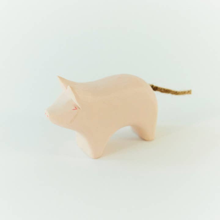 Wooden Painted Pig for wholesale by Sarah’s Silks