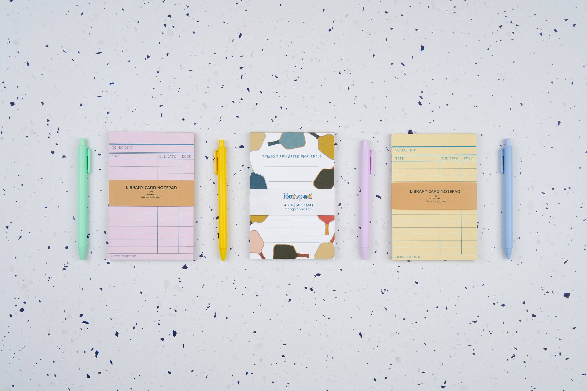 Marigold Press - Wholesale Notepad - Library Card Notepad - Pink7