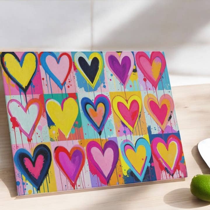 Summer Hearts Art Entertainment Cutting Board
for wholesale by Resinate By KS / by KRISTIN SMITH