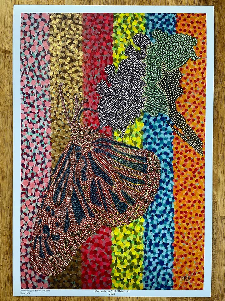 Monarch on Milk Thistle #1 for wholesale by Fringe Art Collective