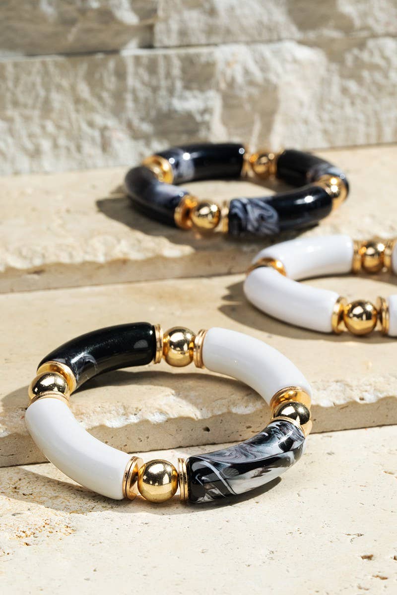 Urbanista - Wholesale Armband met kralen - Hars en Metalen Kralen Armband5