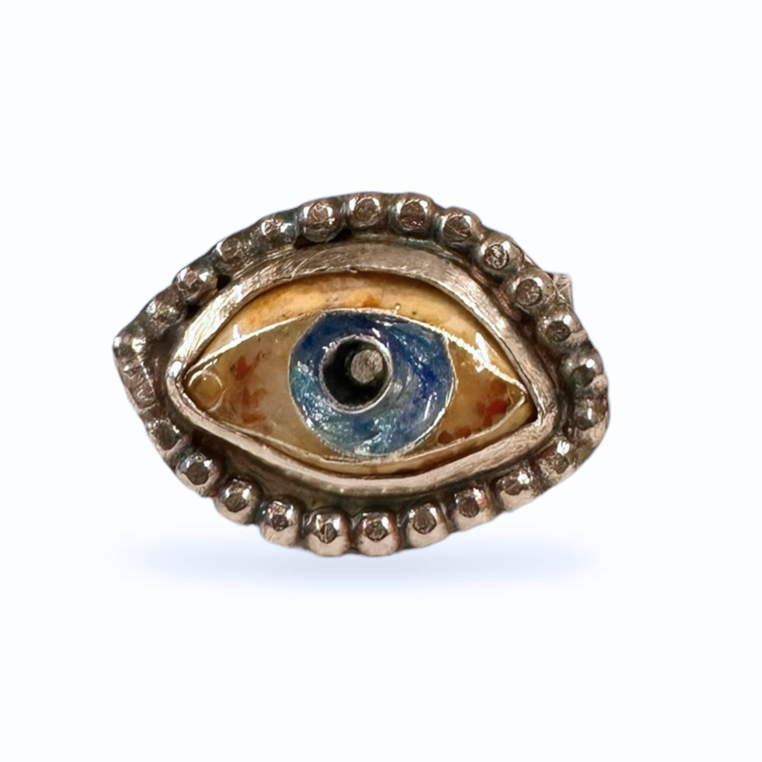 Laura Stamper Design - Wholesale Cocktail/Statement Ring - Cloisonné Evil Eye Ring1