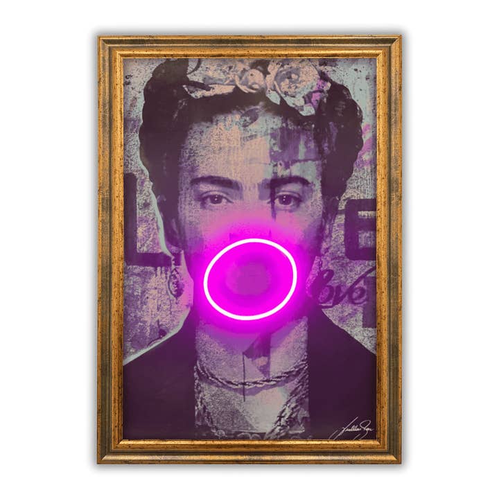 Frida Kahlo Bubble V.2 | LED vægkunst for engroshandel hos LEDMansion