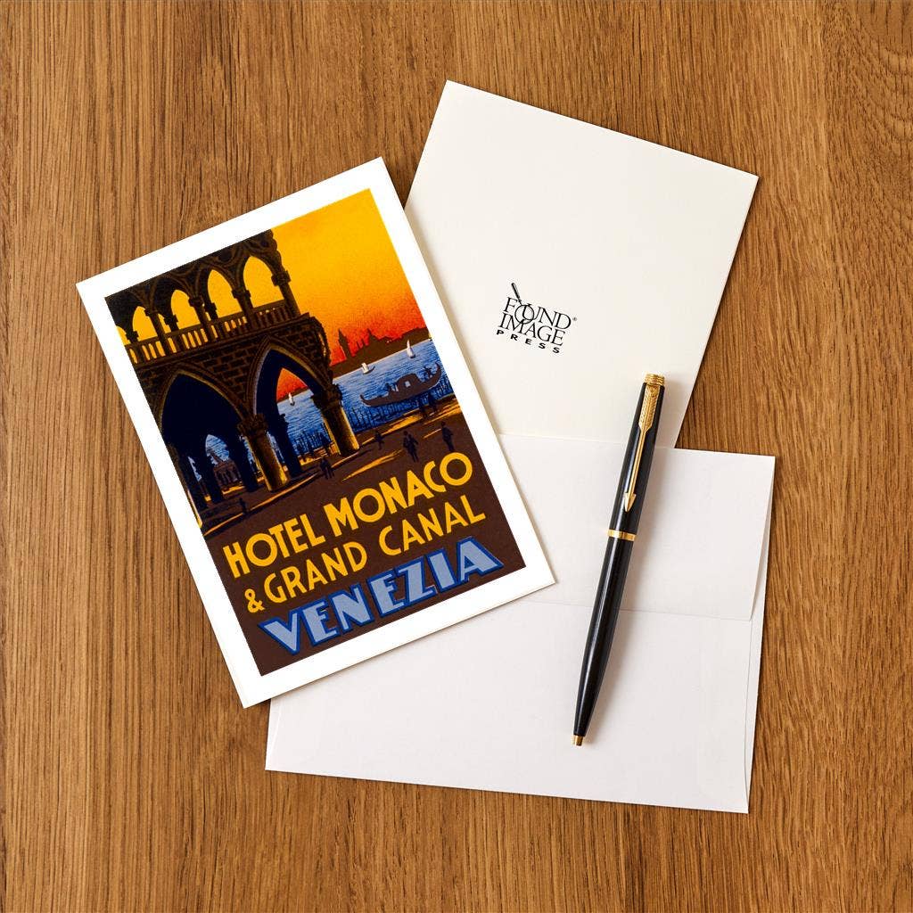 Found Image Press - Wholesale Stationery/Notecard Set - Greeting Card TR-350 Hotel Monaco and Grand Canal1