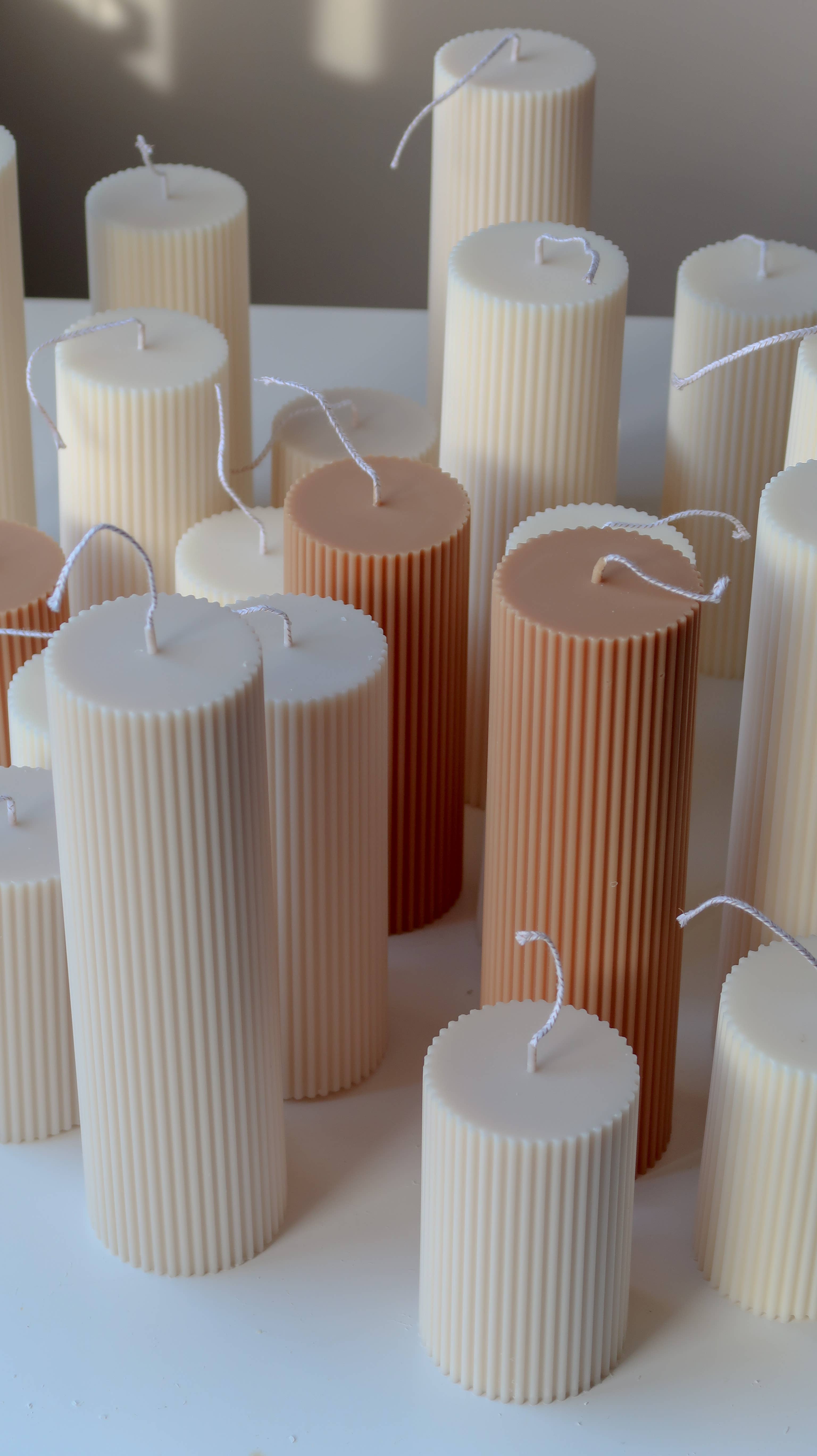 Jeune Home - Wholesale Pillar candle - Small Scented Soy Ribbed Pillar Candle | Wedding candle6