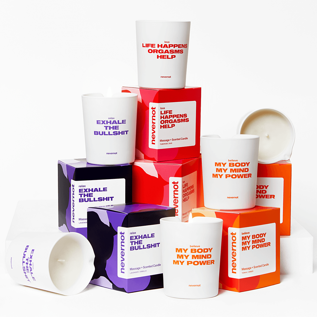 nevernot - Vente Bougie en bocal - Bougie de massage parfumée « LOVE »5