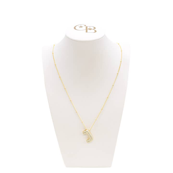 The Charm Bar Company - Wholesale Individual Charm/Pendant - Gold Slider Rhinestone Bubble Initial Charm26