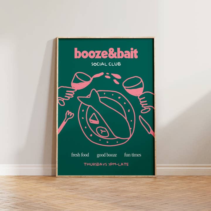 Lune Club – wholesale Art print – Booze & Bait Social Club Print4