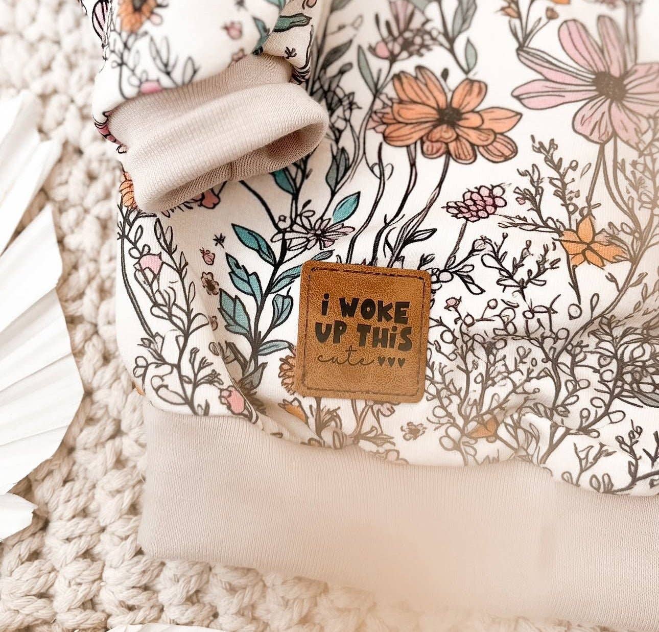 Paul und Clara - Wholesale Craft Supplies - Faux leather label - i woke up this cute *iron-on*1