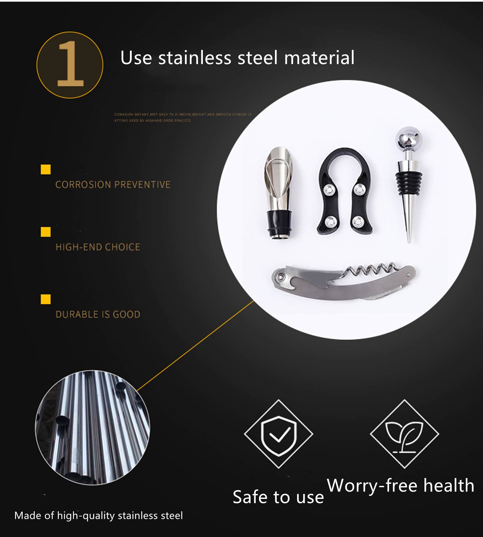 Zen Decor London - Wholesale Wijnbenodigdhedenset - Set van 4 wijnaccessoires als kerstcadeau9