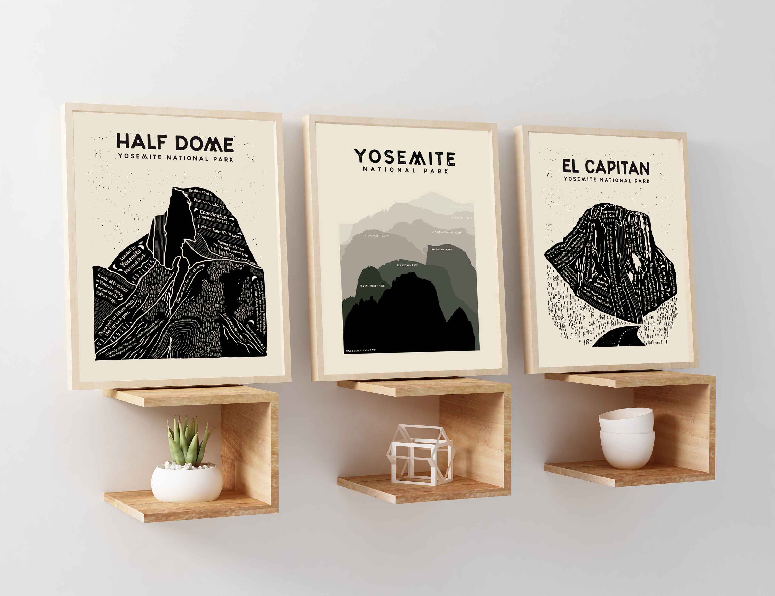 Amandalee Design - Wholesale Art Print - Elevations of Yosemite National Park Art Prints3