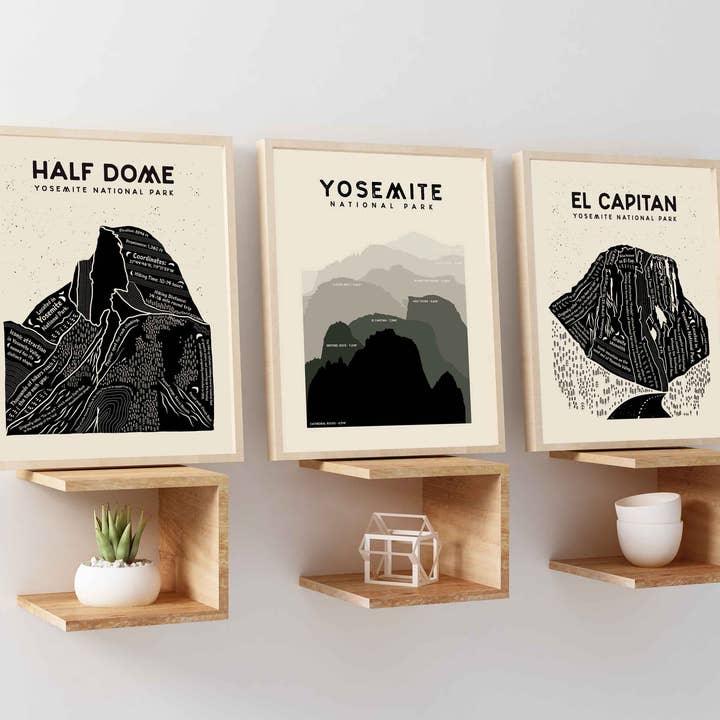 Amandalee Design – wholesale Art print – Elevations of Yosemite National Park Art Prints3