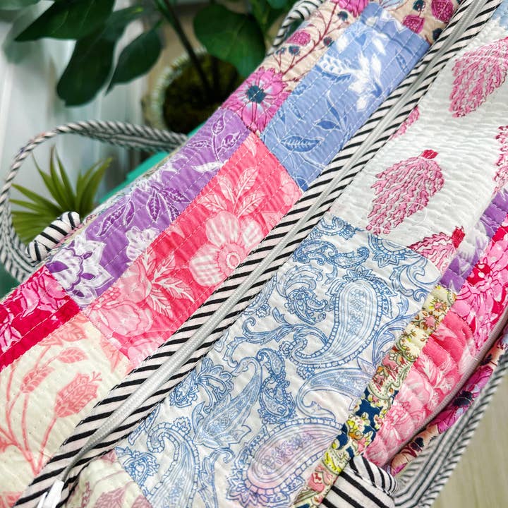 Folklore Couture - Wholesale Weekender Bag - Women's - Quilted Duffle Bag | Weekender Travel Bags | Multi Patchwork