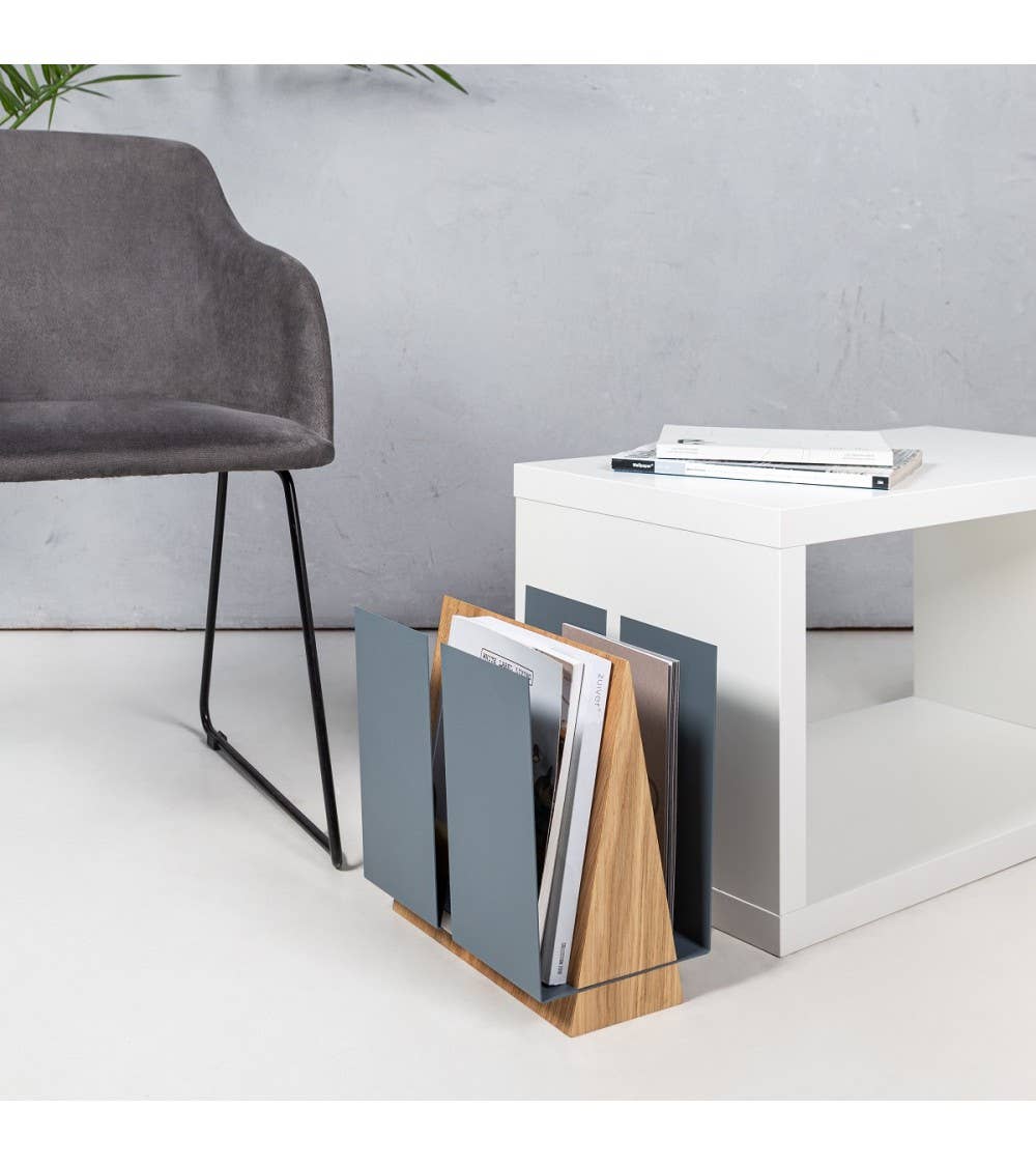 NAMUOS - Wholesale Magazine Rack - Magazine holder WINGS - Oak, Gray2