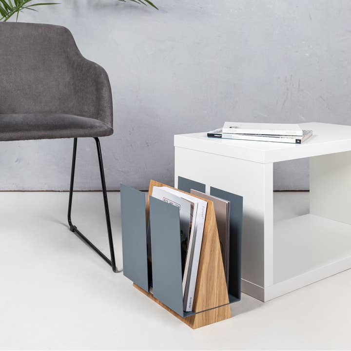 NAMUOS - Wholesale Magazine Rack - Magazine holder WINGS - Oak, Gray2