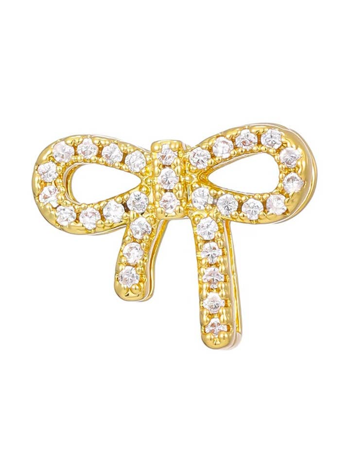 Slider Gold Bow Charm for wholesale by Gemelli