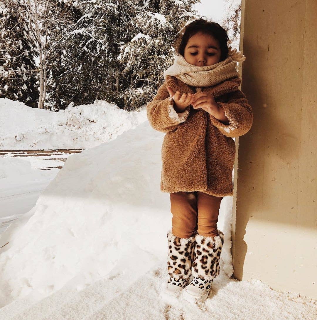 BOXBO - Vendita all'ingrosso Stivali da pioggia - Bambini - Stivali da pioggia per bambini con pelliccia leopardata - Gomma ecologica2