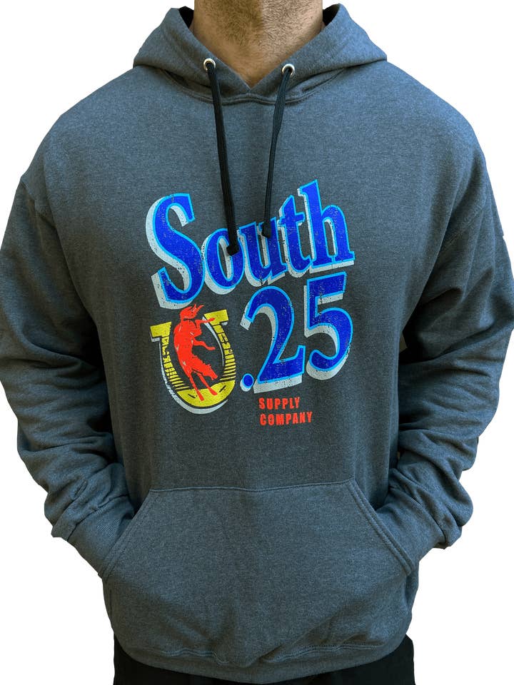 Sweat à capuche South .25 anthracite chiné pour la vente par Long Island Strong