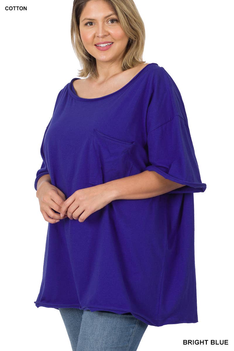 42POPS - Wholesale Tunic - Women's - Tri Blend Oversized Raw Edge Boyfriend Tee26