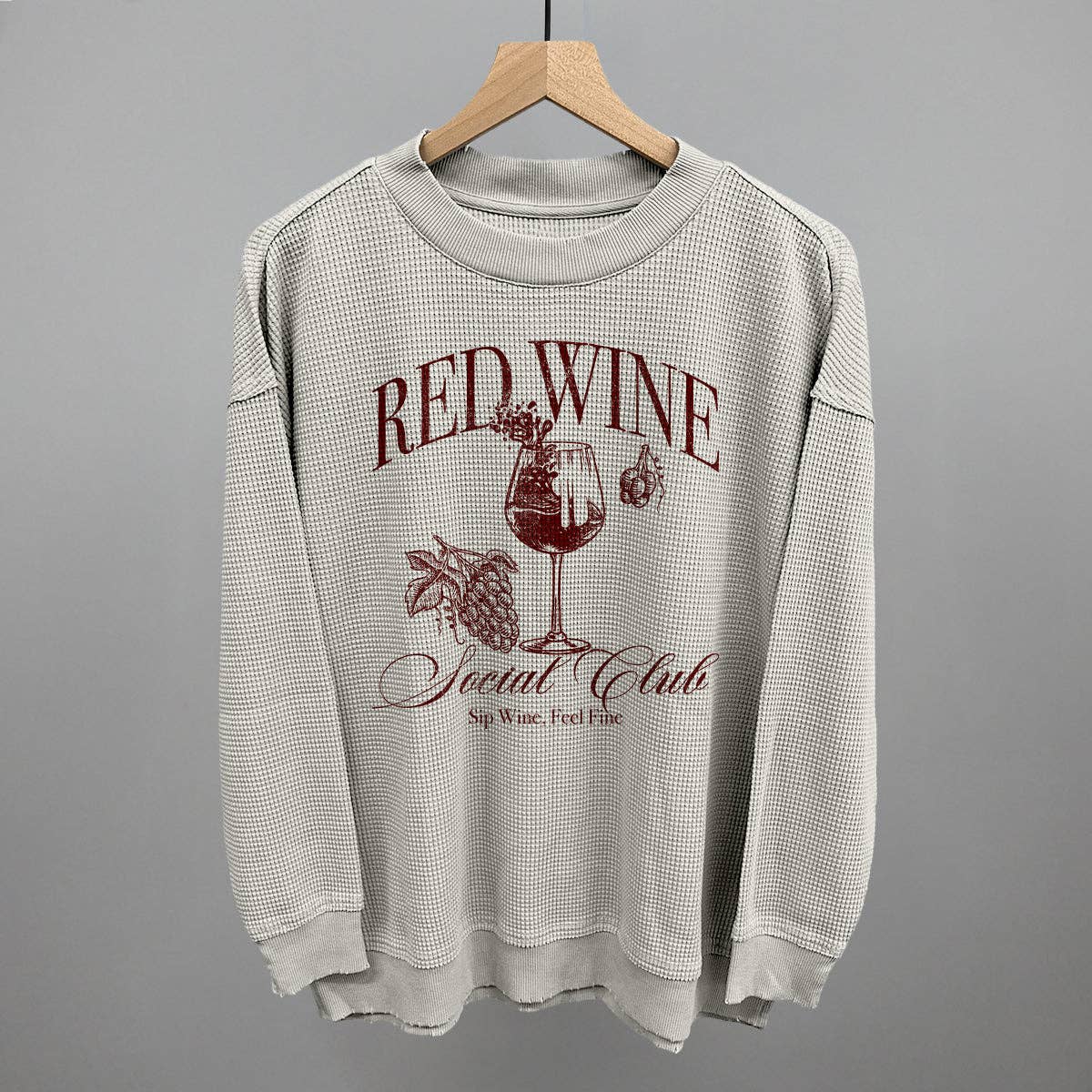 Ivy + Cloth - Vente Sweat-shirt à imprimés – femme - Club social du vin rouge9