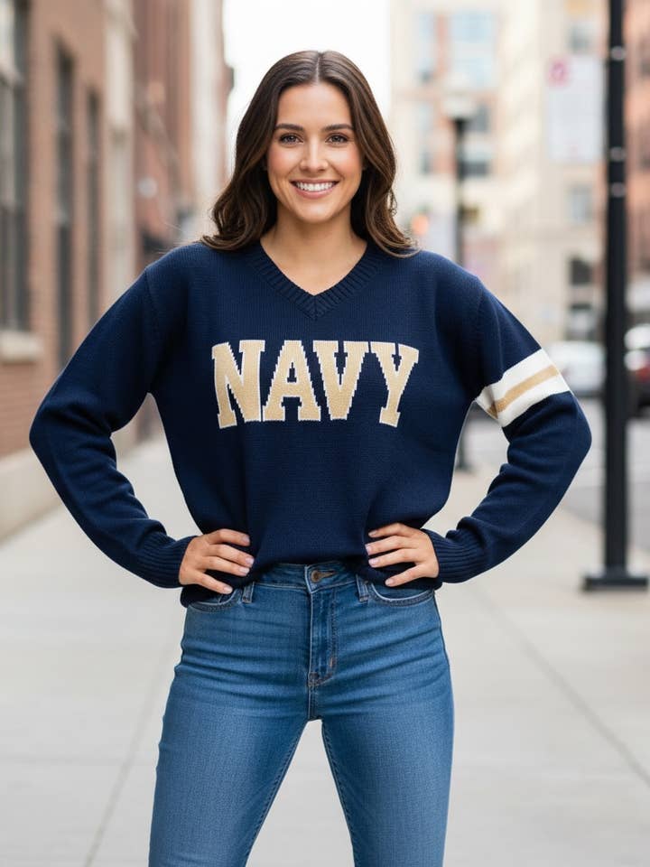 U.S. Naval Academy Long Sleeve – Navy for wholesale by Newport Knits