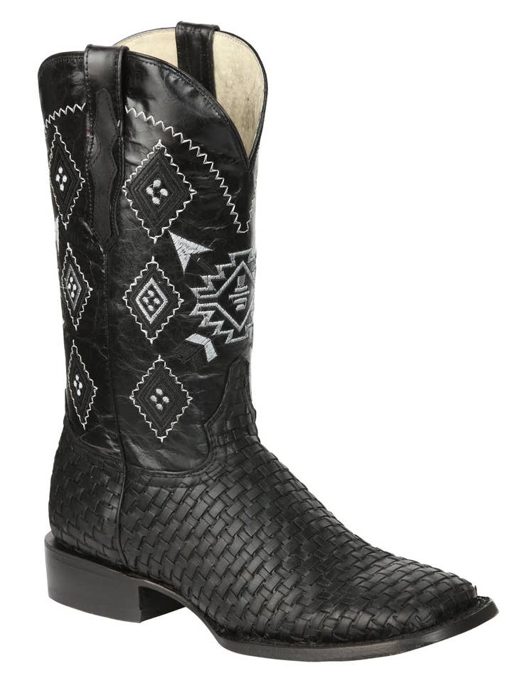 El General Men Petatillo Crazy Black Rodeo Boots for wholesale by Conejo Western Wear