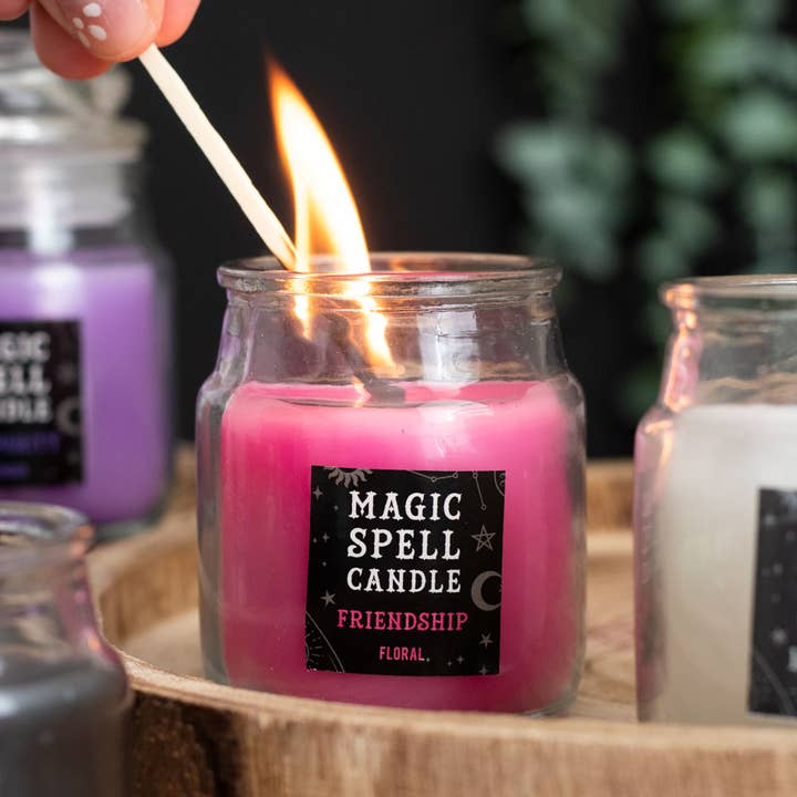 Something Different Wholesale - Wholesale Jar/Filled Candle - Floral 'Friendship' Magic Spell Mini Candle Jar