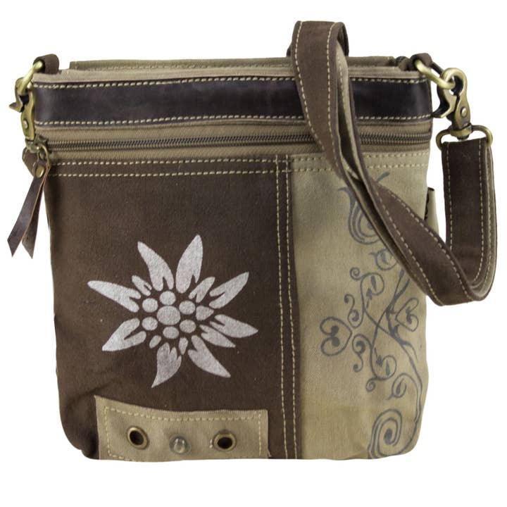 Bolso bandolera Domelo con motivo de edelweiss para venta al por mayor de Sunsa
