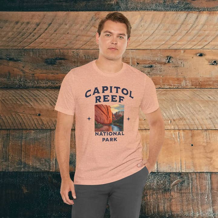 Park Service Apparel - Wholesale Screen Printed T-Shirt - Unisex - Capitol Reef National Park Unisex Fit Soft Tee River Red Rock T-Shirt10