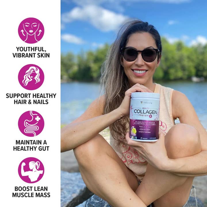 Vitauthority - Wholesale Voedingssupplement/vitamine - Multi-Collageen Eiwitpoeder: Roze Limonade, Huidhydratatie5