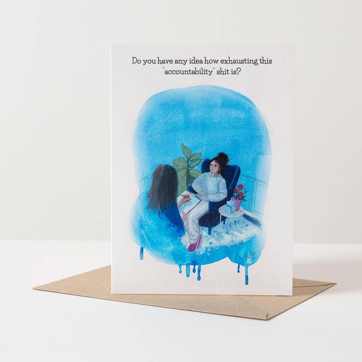Funny Therapy/ Accountability Card- Mental Health for wholesale by Mind Over Letter