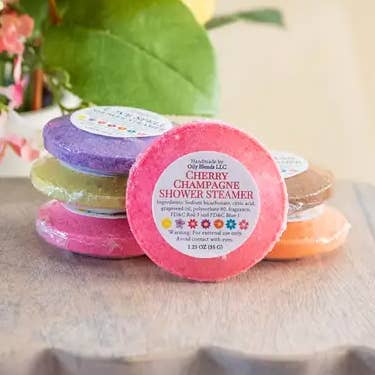 Cherry Champagne Sunshine Shower Steamers for wholesale by Oily Blends