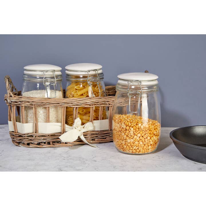 Interiors by Premier – wholesale Jar – Country Cottage Glass Storage Jars - Set of 32