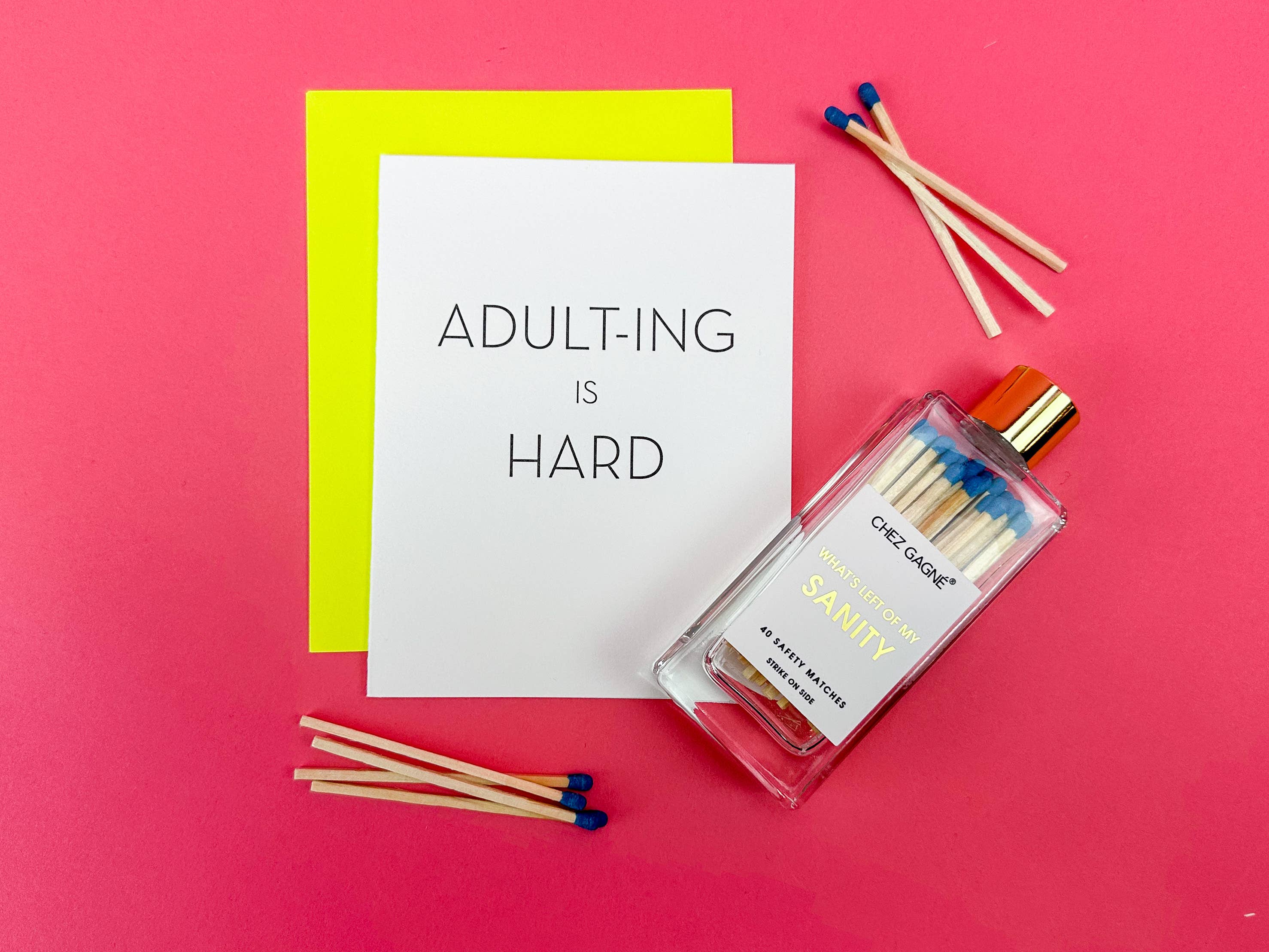 Chez Gagné - Wholesale Everyday Greeting Card - Adulting Is Hard - Everyday Letterpress Greeting Card1