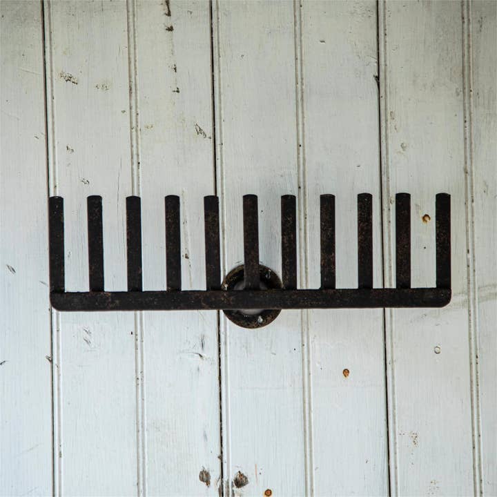 Iron Rake Wall Hook (PC) for wholesale by Audrey's Home & Gift