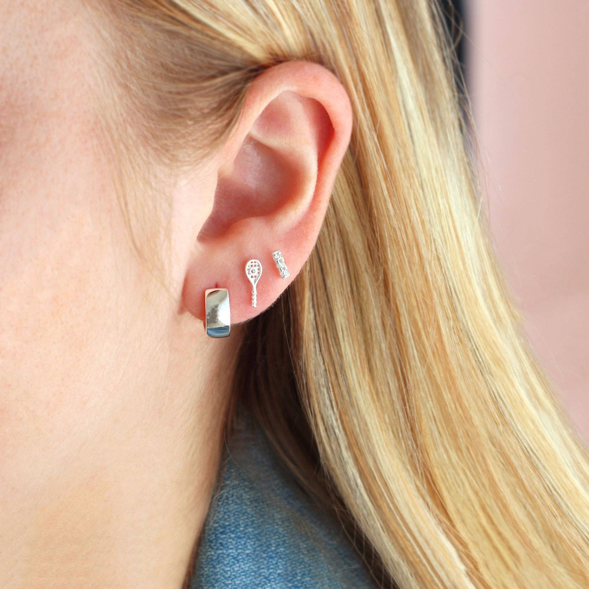 Kris Nations - Wholesale Huggie Earrings - Wide Hinged Huggie Hoop Earrings6